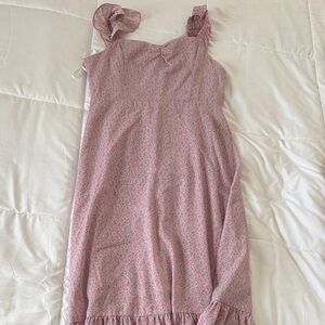 Lulu's Soft Pink Floral Dress